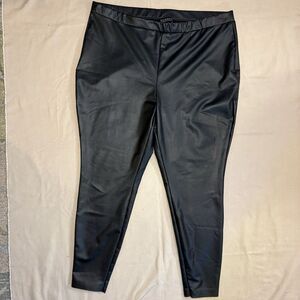 Eloquii Faux Leather Legging Pants Women‎  Plus Size 22W Black Ankle Length